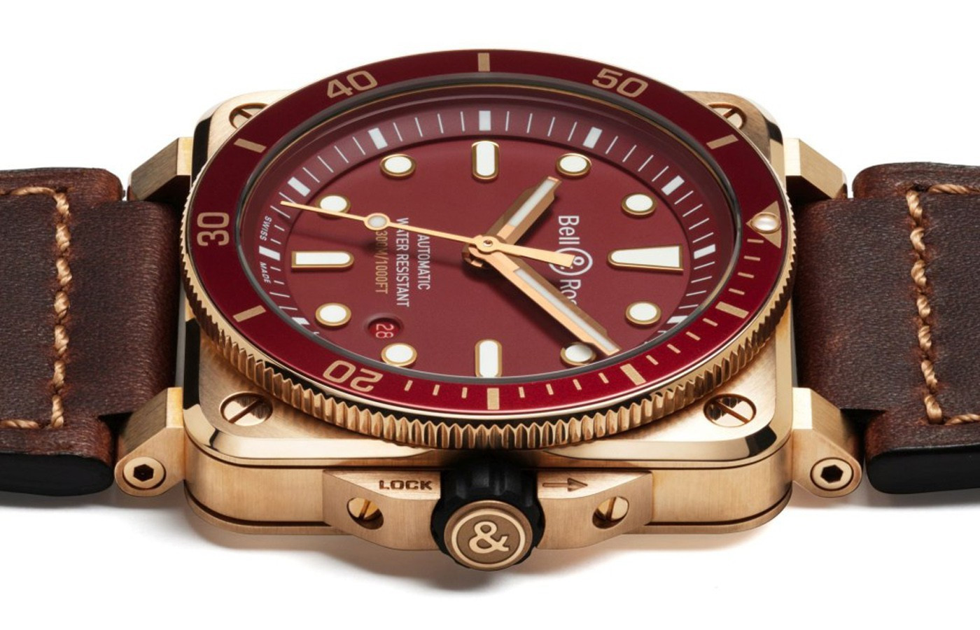 柏莱士推出BR 03-92 DIVER RED BRONZE限量腕表表盘.jpg