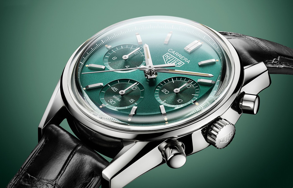 TAG HEUER泰格豪雅（CARRERA） 卡莱拉系列绿色特别版 为计时码表典范打造全新时尚造型.jpg