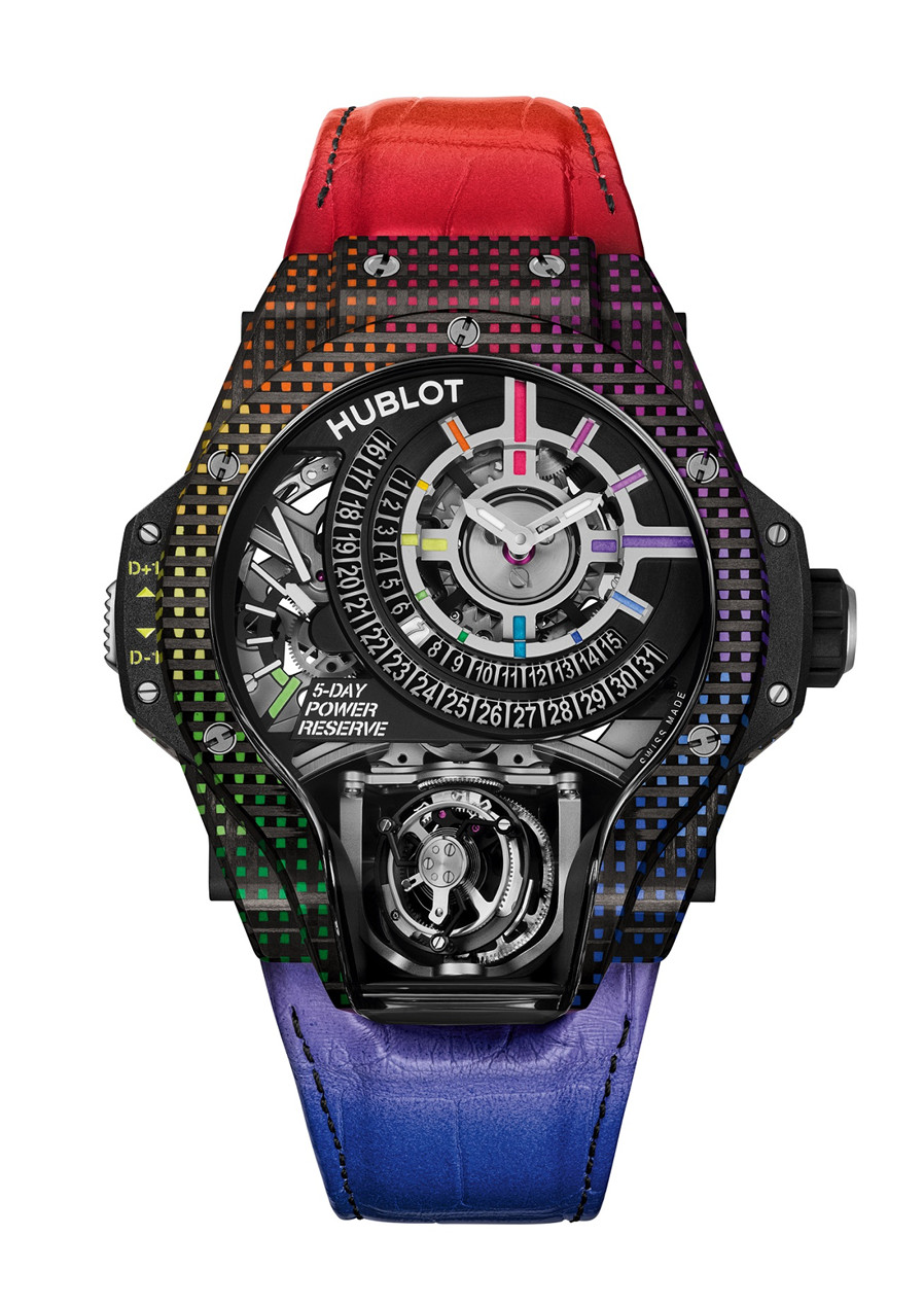 HUBLOT宇舶表传世之作 MP-09双轴陀飞轮5天动力储存彩虹3D立体碳纤维腕表 - 白底图.jpg